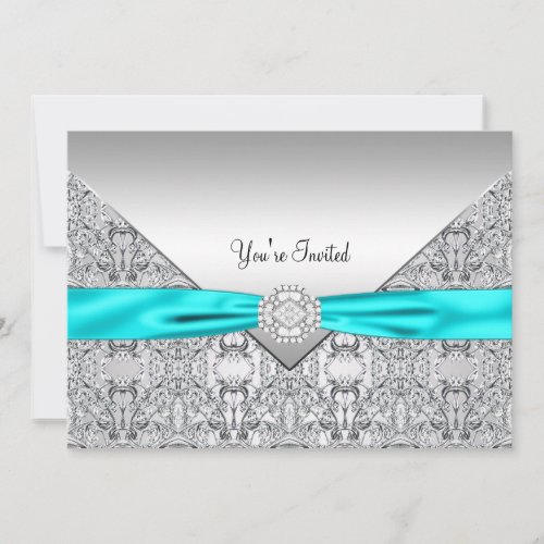 Teal Blue All Occasion Party Invitation Template