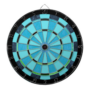 Teal Blue and Black Combo Stack Regulation Dart Board