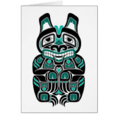 Teal Blue and Black Haida Spirit Bear (Front)