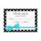 Teal Blue and Black Polka Dot Bow RSVP
