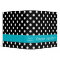 Teal Blue and Black Polka Dot Coupon Organizer