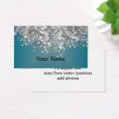 Teal blue and faux glitter (Desk)