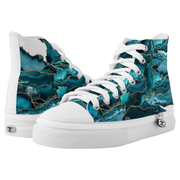 teal high top sneakers