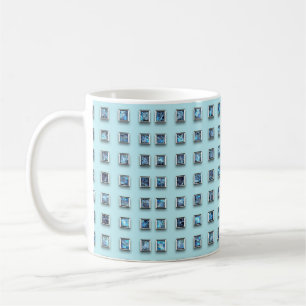 Teal Blue and Golden Gem Modern Coffee Mug