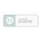 Teal Blue and Gray Modern Chevron with Monogram