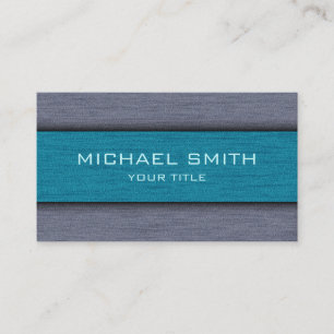Teal Blue and Gray Professional Modern Business Card