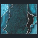 Teal Blue and Silver Faux Glitter Agate Wrapping Paper<br><div class="desc">This elegant and glamorous wrapping paper is versatile and can be used for giving gifts or art and craft projects. It is ideal for any occasion such as birthdays, weddings, bridal showers, baby showers, anniversaries or general gifts. It features teal blue marble agate on a distressed teal blue background. The...</div>