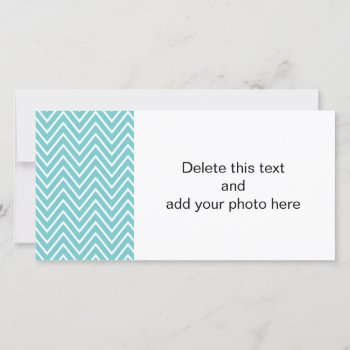 Teal Blue And White Chevron Pattern 2 by GraphicsByMimi at Zazzle