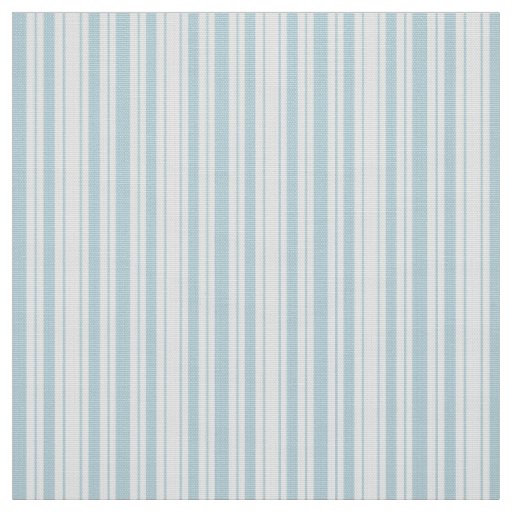 Teal Blue and White French Ticking Novelty Fabric