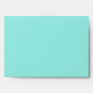 Teal Blue Black Swirl Aqua 5x7 Invitation Envelope