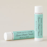 Teal Blue Bridal Shower Party Favors Lip Balm