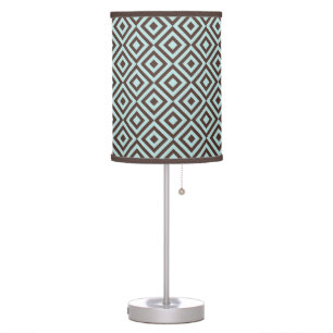 Teal Blue/Brown Retro Style Table Lamp