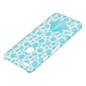 Teal Blue Bubbles Summer Modern Custom Monogram  Uncommon Google Pixel Case (Top)