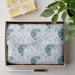 Teal Blue Butterflies Birthday Tissue Paper
