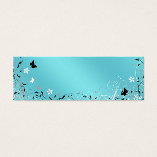 Customizable Teal Blue Butterfly Gift Tags Business Card