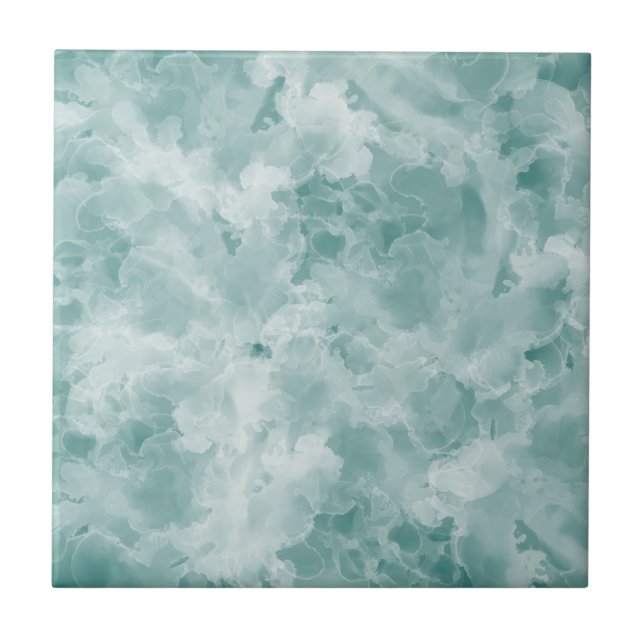 Teal Blue Ceramic Tile (Front)