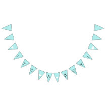 Teal Blue Chevron Its a Boy Baby Shower Bunting Bunting Flags