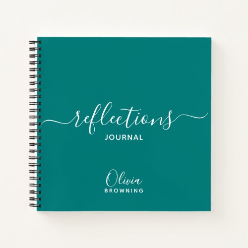 Teal Blue Color Reflections Journal