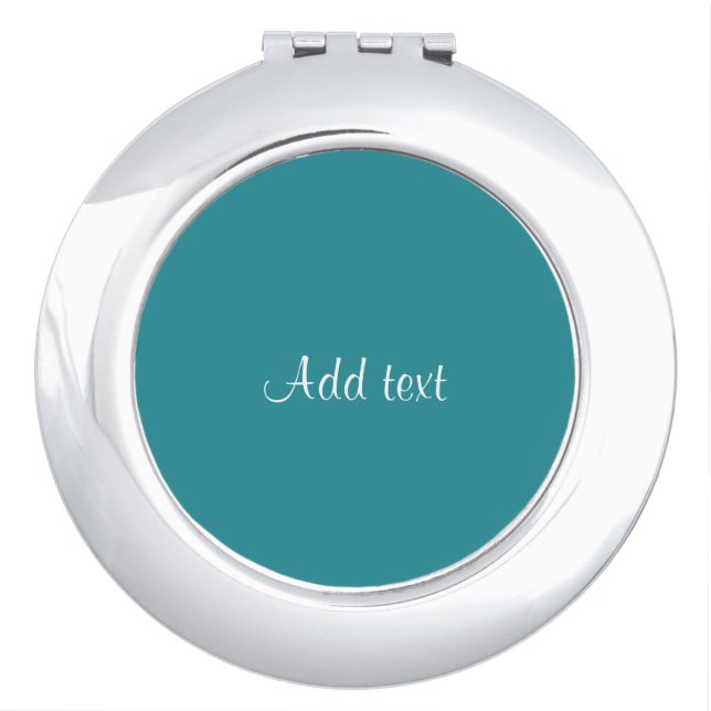 Teal blue color TEMPLATE, Compact Mirror (Front)