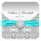 Teal Blue Diamond Wedding