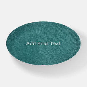 Teal Blue Digital Fabric Texture by Shirley Taylor Paperweight