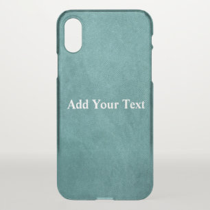 Teal Blue Digital Fabric Texture by Shirley Taylor iPhone X Case