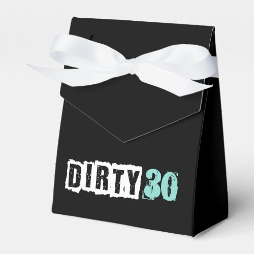 Teal Blue Dirty 30 Birthday Party Favor Boxes