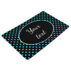 Teal Blue Droplet/Button Dot Design