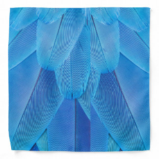 Teal Blue Feathers of the Macaw Parrot Bandana