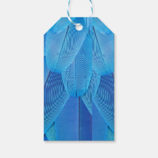 Teal Blue Feathers of the Macaw Parrot Gift Tags