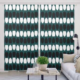 Teal Blue Geometric Abstract Pattern