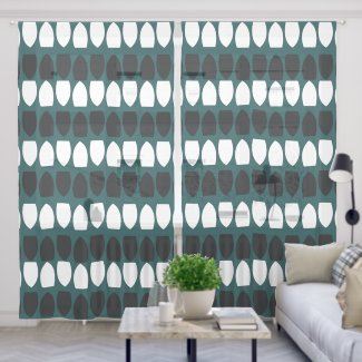 Teal Blue Geometric Abstract Pattern