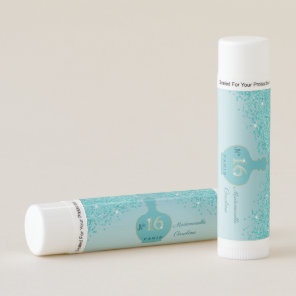 Teal Blue Glitter Mademoiselle Paris Boutique Lip Balm
