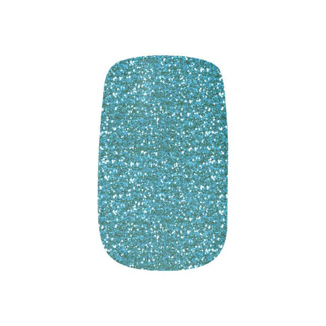Teal Blue Glitter.png Minx Nail Wraps (Left Thumb)