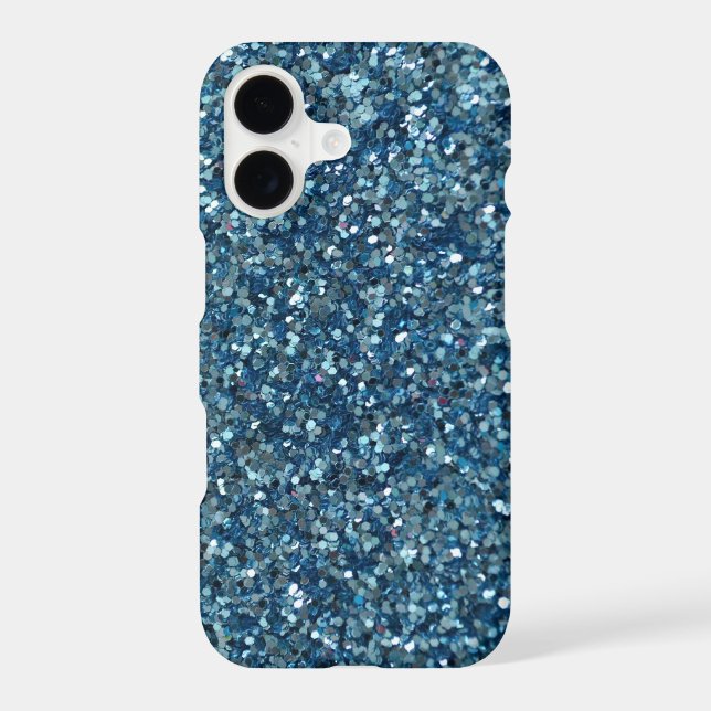 Teal Blue Glitter Sparkle iPhone 7 Plus Case (Back)