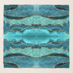 Teal Blue Gold Marble Turquoise Scarf<br><div class="desc">Scarf with Agate Teal Blue Gold Glitter Marble Aqua Turquoise Geode Customizable Gift - or Add Your Name / Text - Make Your Special Scarves Gift ! Resize and move or remove / add text / elements with Customization tool ! Design by MIGNED ! Please see my other projects /...</div>