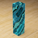 Teal Blue Gold Marble Turquoise Wine Box<br><div class="desc">Wine Boxes with Agate Teal Blue Gold Glitter Marble Aqua Turquoise Geode Customizable Gift - or Add Your Name / Text - Make Your Special Gift ! Resize and move or remove / add text / elements with Customization tool ! Design by MIGNED ! Please see my other projects /...</div>