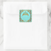 Teal Blue Gold Prince Baby Shower Stickers (Bag)