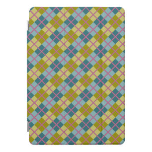 Teal Blue Gold Yellow Magenta Pattern iPad Pro Cover