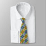 Teal Blue Gold Yellow Magenta Pattern Tie