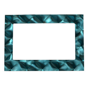 Teal Blue Green Abstract Glam Magnetic Frame