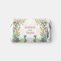 Teal blue green cerise floral peacock custom