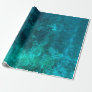 teal blue green deep saturated rustic texture wrapping paper