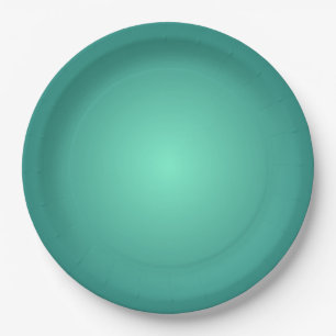 Teal Blue Green Light to Dark Shades Paper Plates