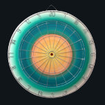 Teal Blue Green Orange Yellow Pink Dart Board<br><div class="desc">2024</div>