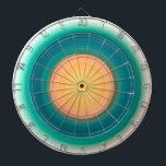 Teal Blue Green Orange Yellow Pink Dart Board<br><div class="desc">2024</div>