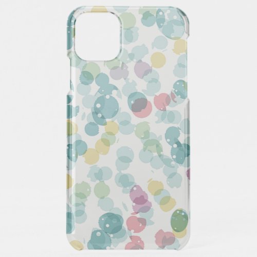 Teal Blue Green Pink Happy Summer Polkadots Art iPhone 11 Pro Max Case