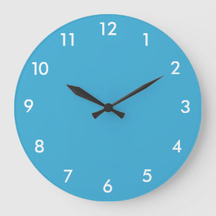 Teal Blue Large Clock