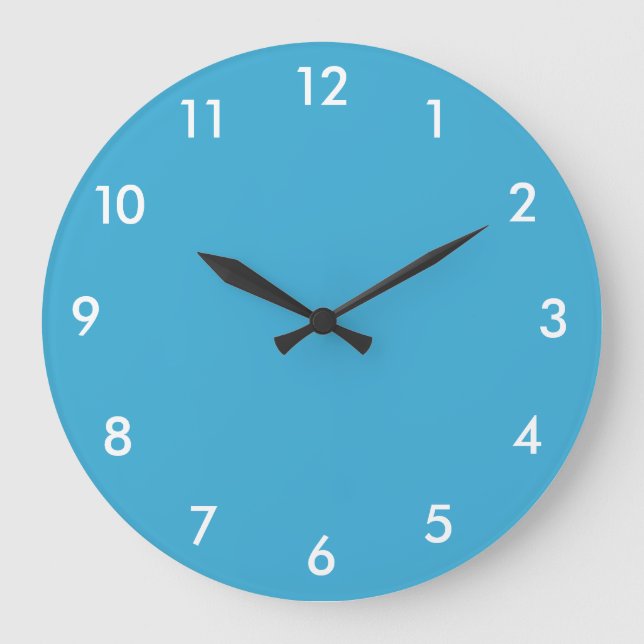 Teal Blue Large Clock (Front)