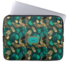 "Teal Blue Leopard" Laptop Case